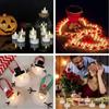 Mini Flameless Electronic Candle Light LED Battery Powered Warm Light Wedding Party Christmas Halloween New Year Home Decoration Supplies