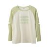 Large Size Women's Casual Shoulder Sleeves Contrasting Color Letter Loose T-shirt Spring Lazy and Thin Top 12