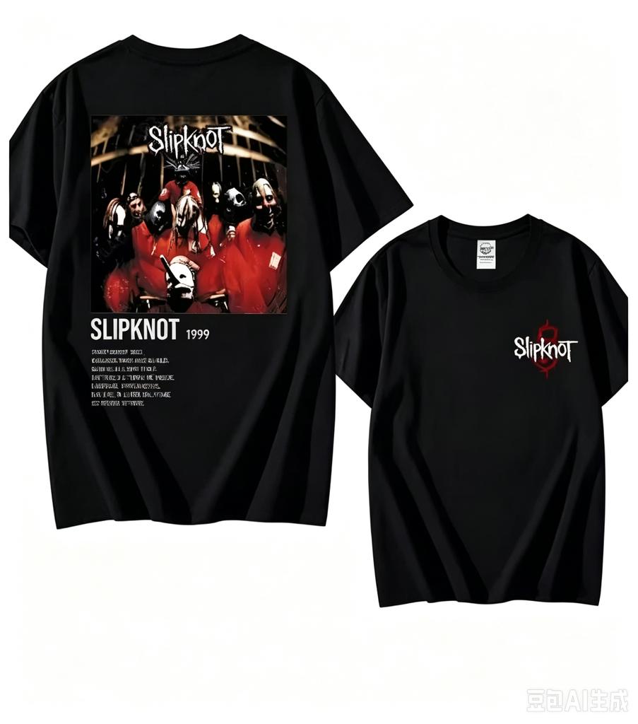 Prepare for Hell Tour Shirt Heavy Metal Cotton Tees Man Rock Band T-shirt Men's Slipknots Double Sided Print Short-sleeve Tops
