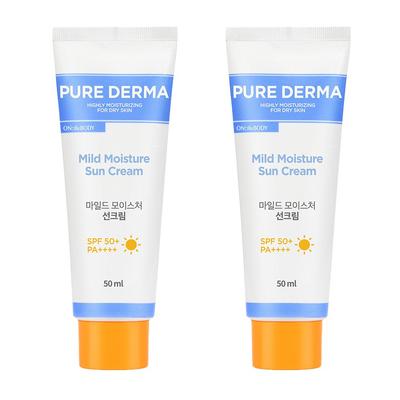 Pure Derma Milde Feuchtigkeit Sonnencreme SPF50+ PA++++, 50ml, 2 Stück