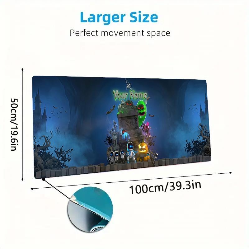 Astro Bot Custom Name Large Size Mouse Pad Large Gaming Table Cushion Non-slip Laptop Tablet Big Mousepad XXL Mat Mini PC Playmat With Lock Edge