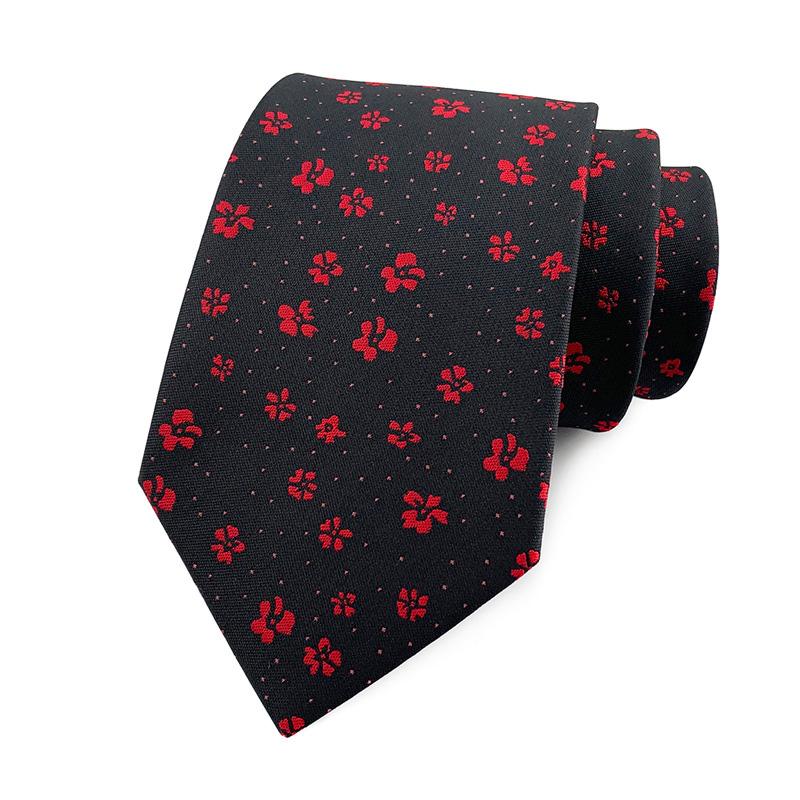New Men's Classic Floral Dot Tie Luxury 8cm Jacquard Neck Tie Necktie For Men Business Wedding Party Daily Wear Accessory