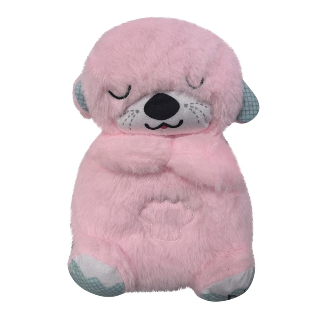 Jucărie pentru bebeluși, Pluș portabil cu muzică, lumini și mișcări de respirație, Potrivit pentru nou-născuți peste 0 luni