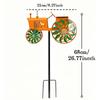 Tractor Wind Sculpture with Rotating Wheels Orange Tractor Windmill Stake Decorative Windmill for Garden Yard Patio Lawn Decor