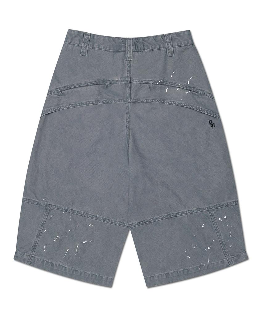 Nomaenyueol Painted Double Knee Shorts - Washed Gray