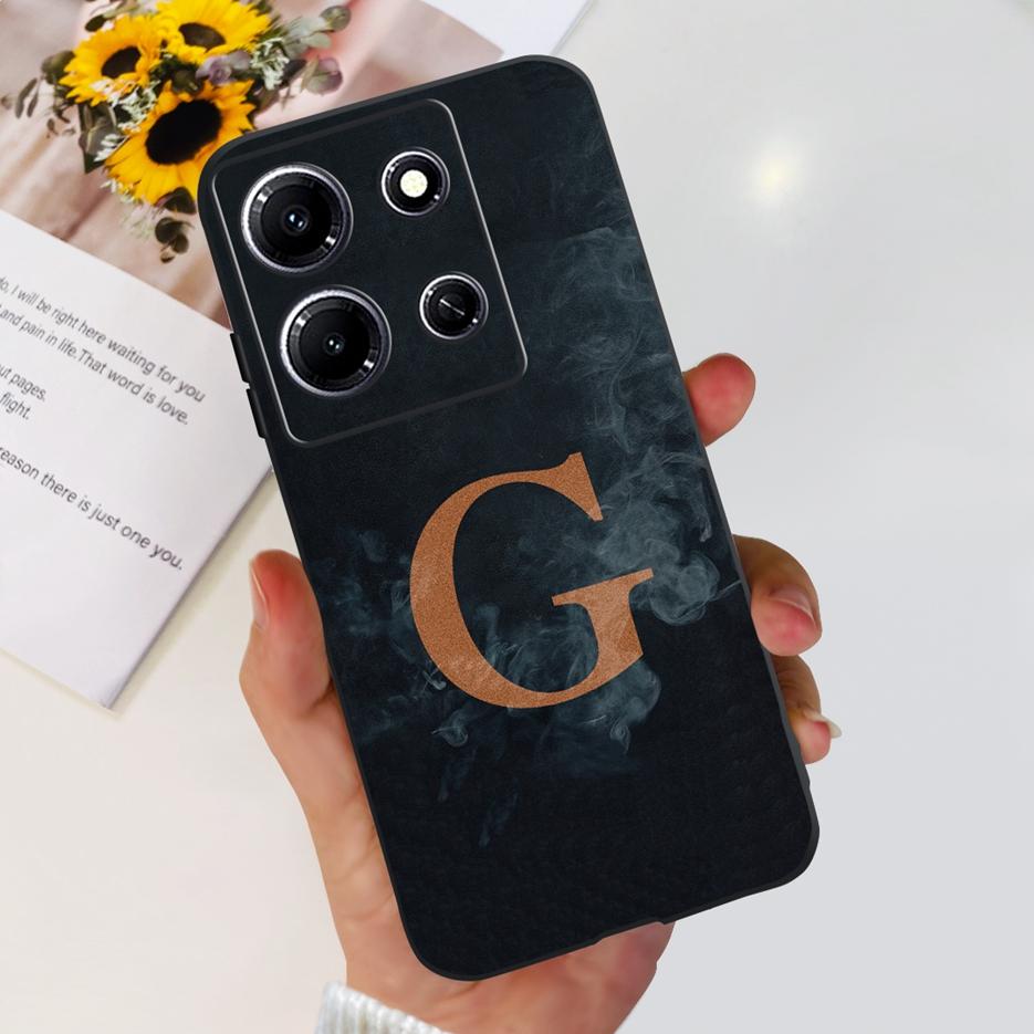 For Infinix Note 30i Case X6716 Luxury Letters Back Cover Soft Silicone Phone Case For Infinix Note 30 Pro Note30 Note30i Bumper