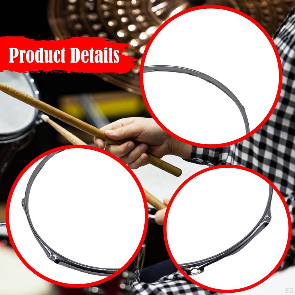 Drum Batter Hoop Decorative Rim Percussion Instrument Part for Practicing