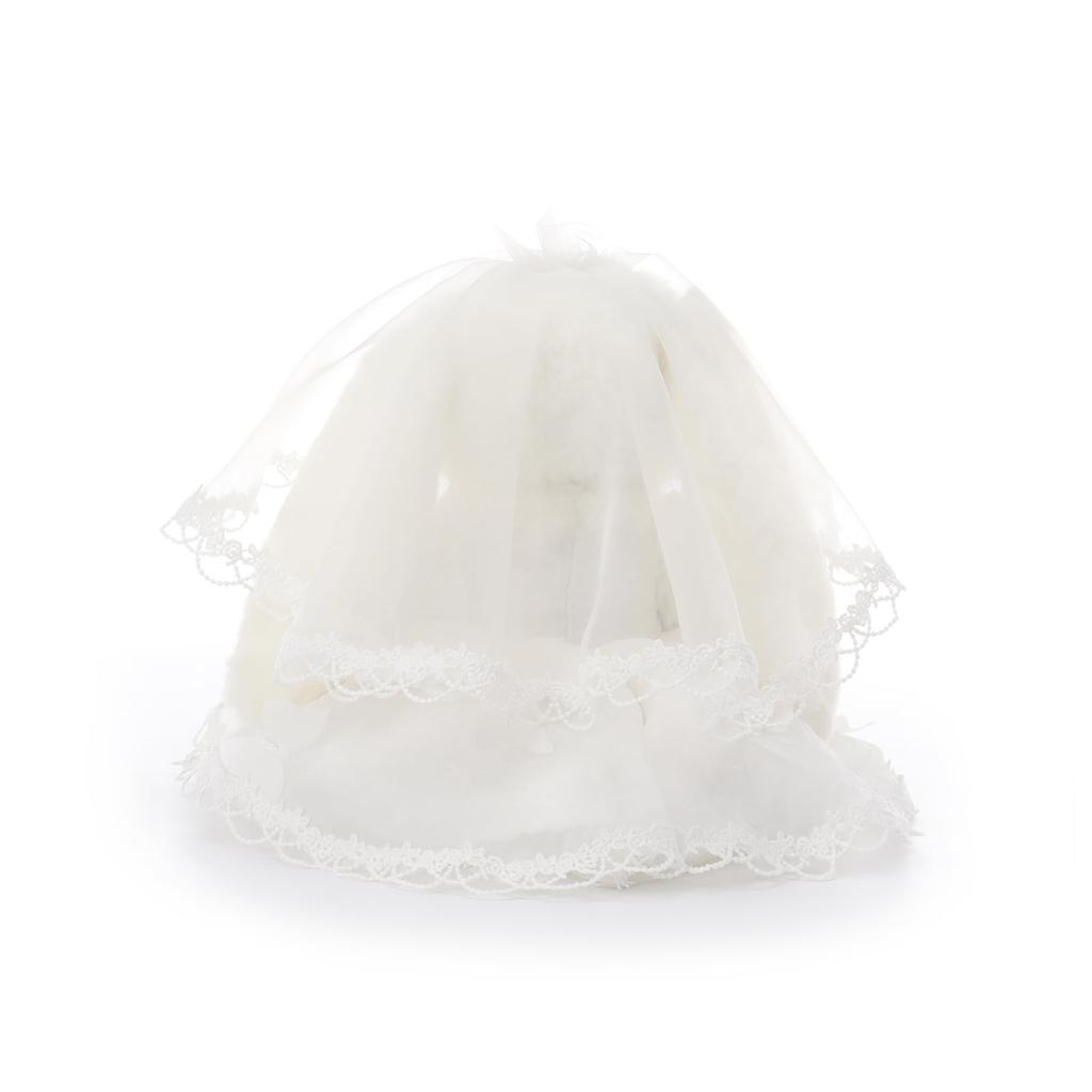 Jucărie de pluș Iepuraș Mireasă Caisă, Moale și Drăguță, Iepuraș Mireasă Pufoasă pentru Băieți și Fete, 22cm