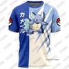 Nuova T-shirt Estiva Pokémon Gengar Stampa Cartone Animato Unisex Manica Corta Cosplay Tee Casual Oversize Top per Bambini/Adulti