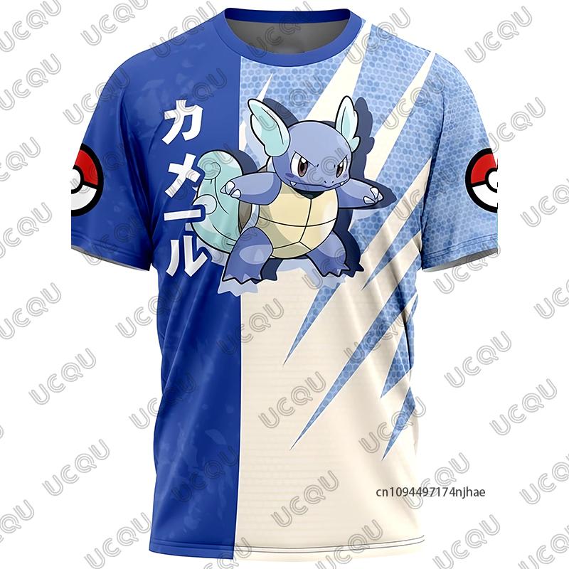 Nuova T-shirt Estiva Pokémon Gengar Stampa Cartone Animato Unisex Manica Corta Cosplay Tee Casual Oversize Top per Bambini/Adulti