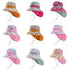 Kids Beach Shawl Sun Hat Cute Cartoon Print Hat Bucket Hat with Face Neck Coverage Kids Sun Hat Comfortable for Girls