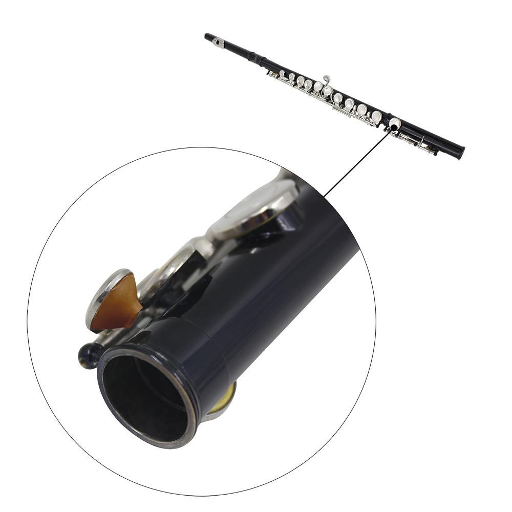 SLADE 16 Closed Holes Flute C Key Black Flute with E Key Transverse Flute Professional Woodwind Instruments Accessories