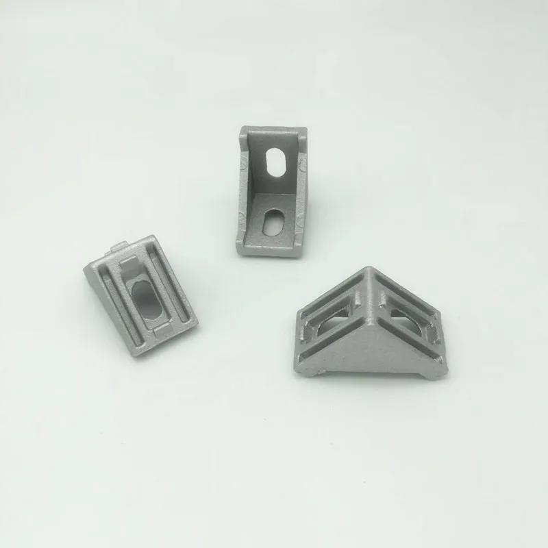 Suporte de conector de alumínio de ângulo de encaixe de canto fixador 2020 3030 40/45/60/80 série perfil de alumínio industrial