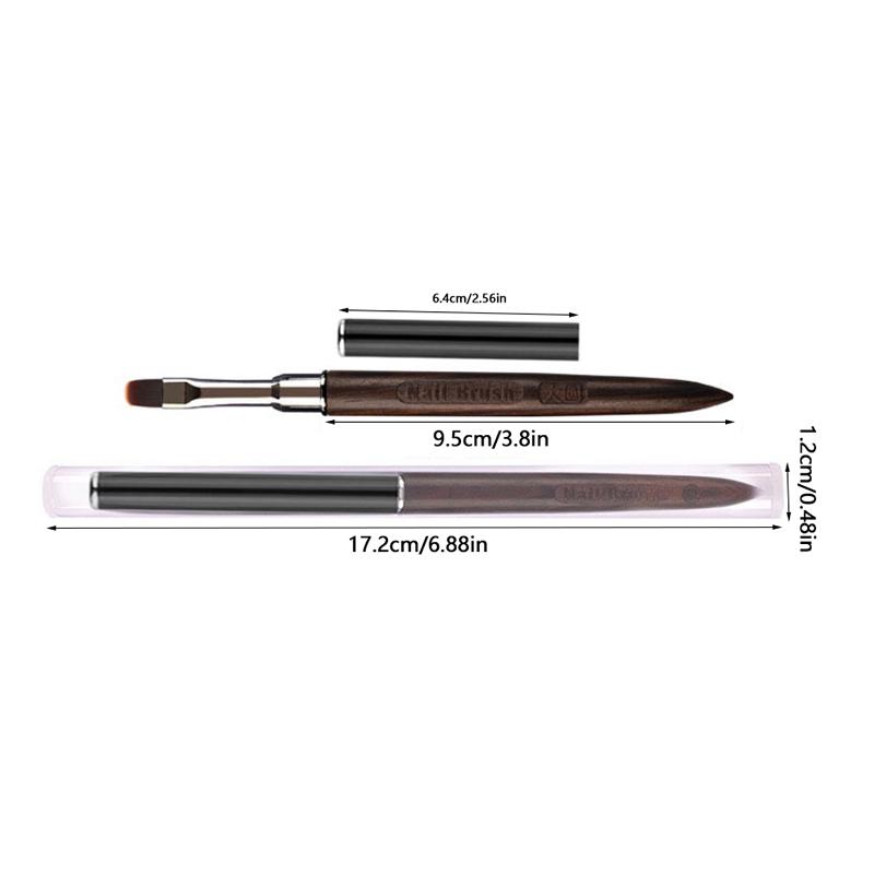 Nail Brush Sandalwood Handle Nail Brush For Acrylic Application And Acrylic Power Professional