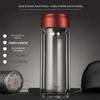 Xinuo Double-Wall Glass Tea Infuser Bottle with Lid