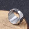 Unisex Edelstahl Kreuzring - Schlichtes personalisiertes rundes Design - Ölgefinishte trendige Accessoires