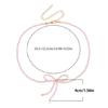 Elegant Crystal Beaded Bowknot Necklace Women Simple Clavicle Chain Choker