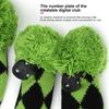 3Pcs Polyester Wool Knitting   Putter Head Cover Wooden   Headcovers Accessory