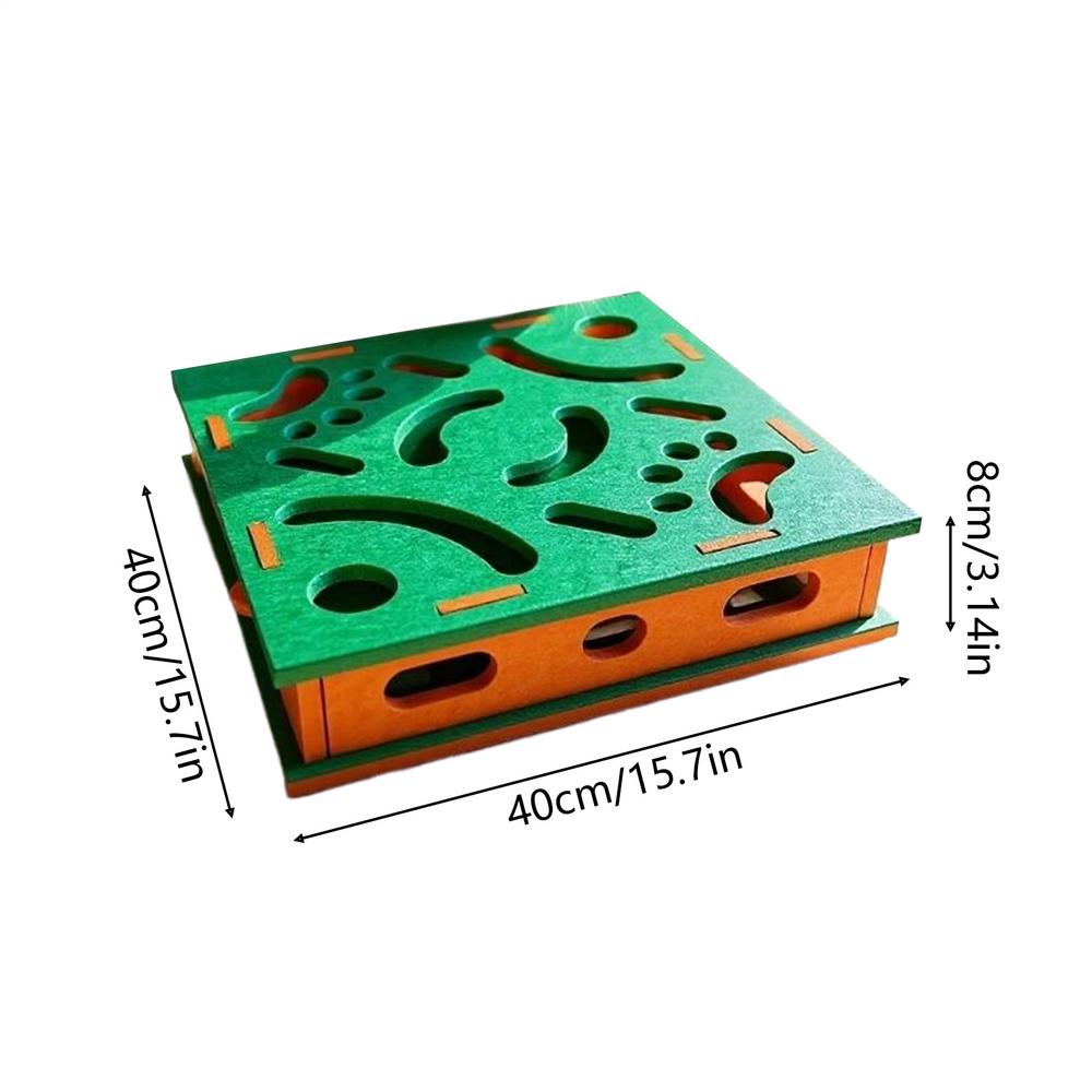 Cat Scratch Puzzle Box Interactive Claw Trimmer With Bell Ball Felt Cat Scratch Puzzle For Kitten Dog Small Medium Large Breed