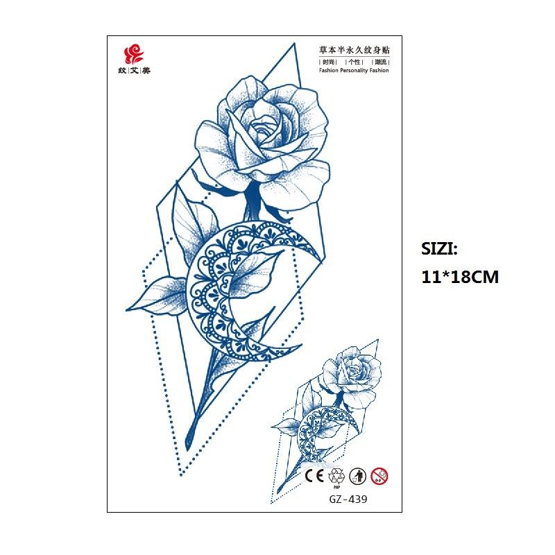 Herbal Juice Long-Lasting Non-Reflective Tattoo Sticker Gradual Change Non-Reflective Gz Series Keep For 15 Days