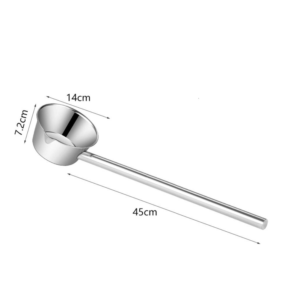Long Handle Water Ladle Stainless Steel Resturant Soup Ladle Big Extended Water Scoop  Household