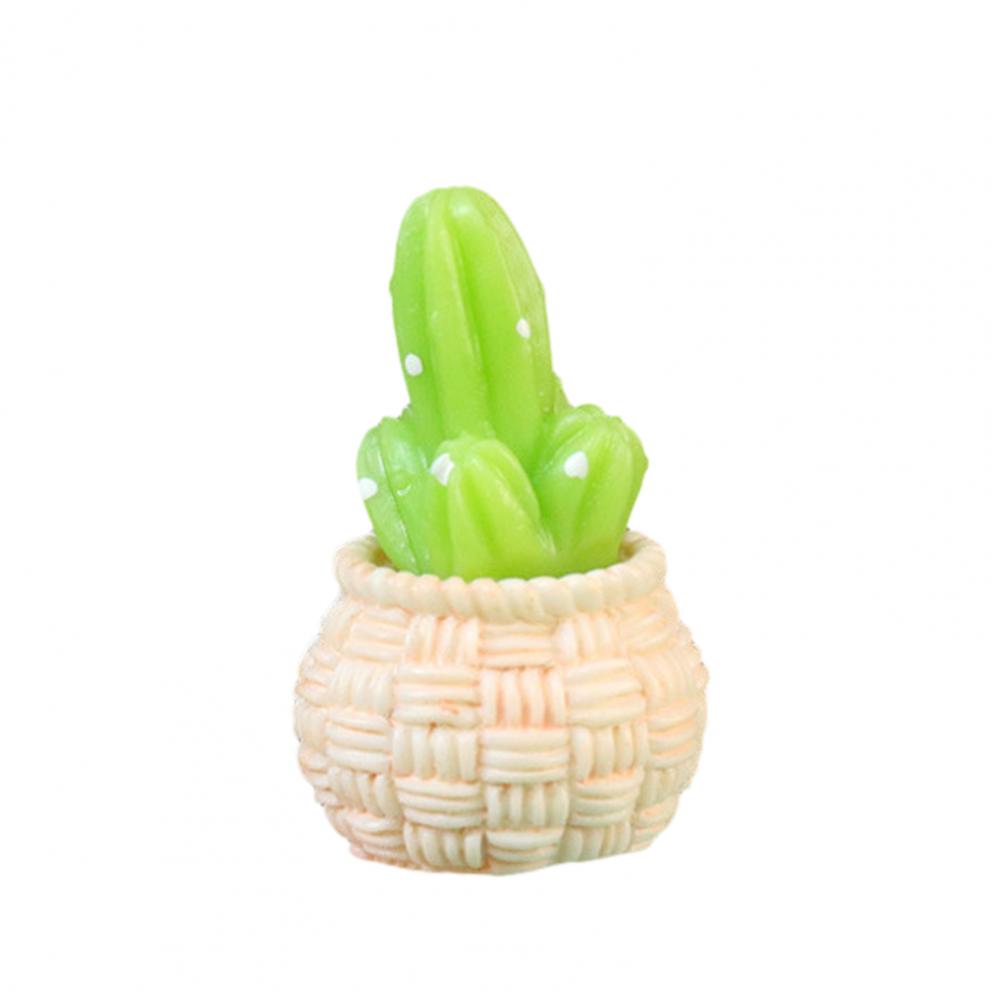 No Maintenance Plant Mini Artificial Cactus Plants Pots Miniature Potted Green Figurines Diy Fairy Garden Accessories Bonsai