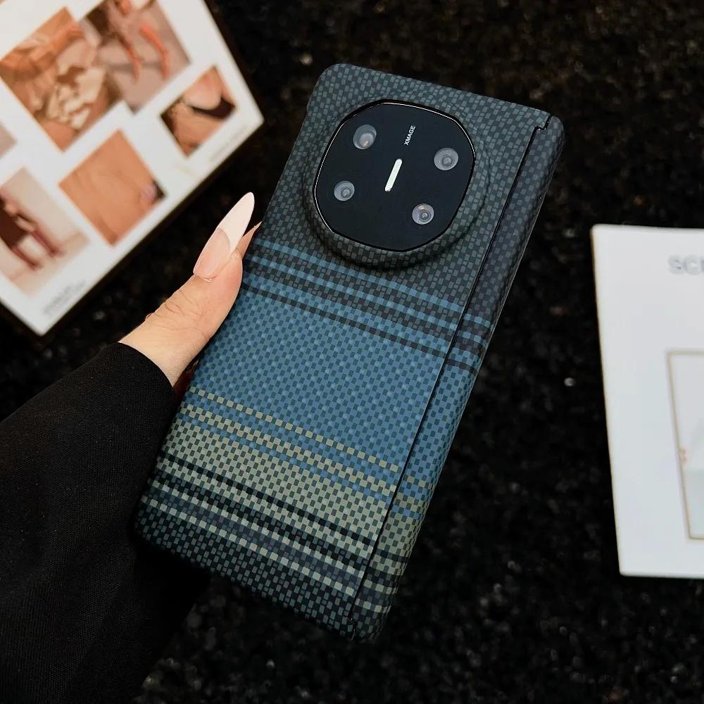 

Carbon Fiber Kevra Phone Case For Honor Magic V5 V3 VS3 Ultra Thin For MagSafe Wireless Charge Hinged Protect Cover HONOR Magic V3
