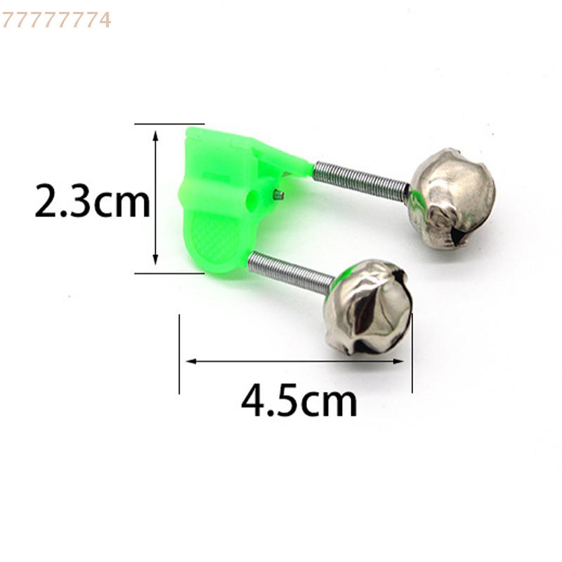 10Pcs Fishing Bite Alarms ABS Rod Bell Clamp Tip Stalk Bells for Fishing Rods Durable Clamp Rod Bell for Angling