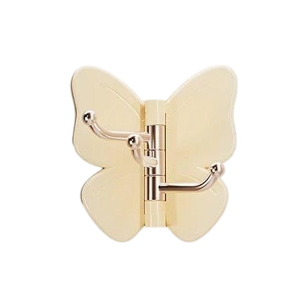 Rotatable Butterfly Triple Hook Wall Mount Metal Hanger with 3 To 5 Kilograms Load Capacity Suitable for Home and Office Use