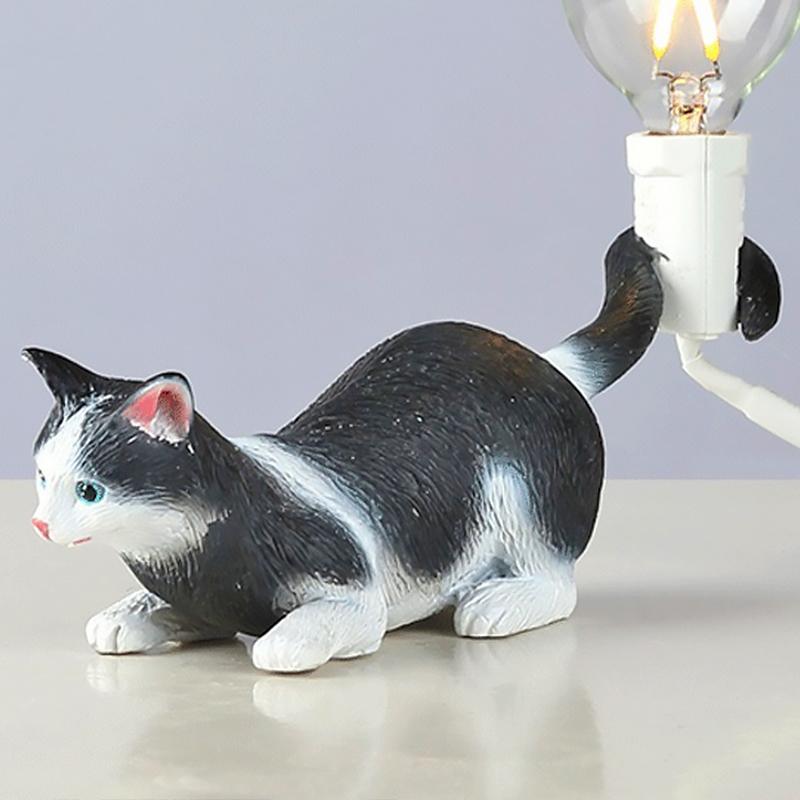 Black Cat Lamp Nordic Creative Living Room Bedroom Clothing Store Decorative Animal Lamp Mini Catlamp Small Night Lamp