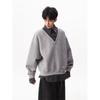 Autumn Faux Two-Piece Hoodie - Unisex Korean Style Loose Pullover with Shirt Collar