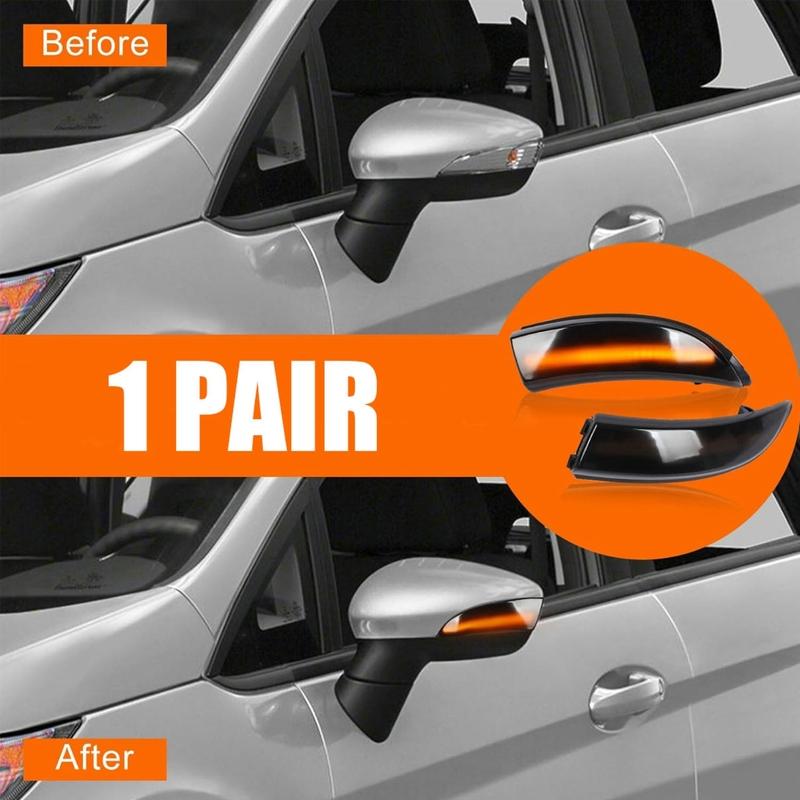 2Pcs LED Mirror Turn Signal Lights Replacement For Ford Fiesta MK7 2008-2017 Auto Parts
