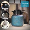Titanium Stewing Tea Pot with Smart Temperature Display, Large Capacity, Insulated for Health Brews.