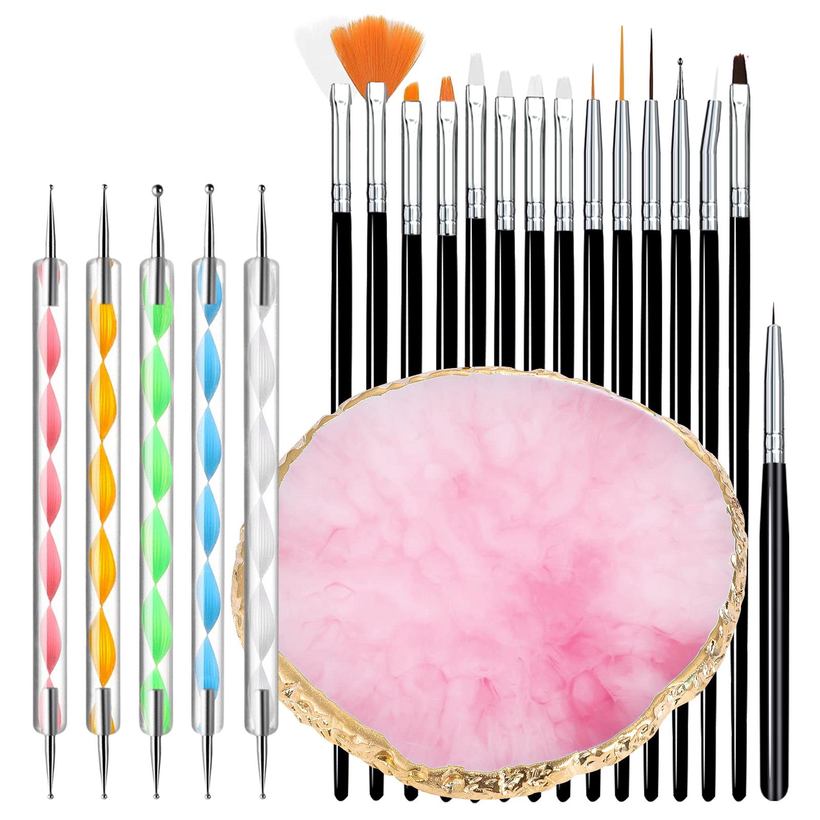 

Nail Art Palette Brush Design Tip Painting Drawing Display Carving Dotting Pen Acrylic Gel UV Polish DIY Manicure Set Tools