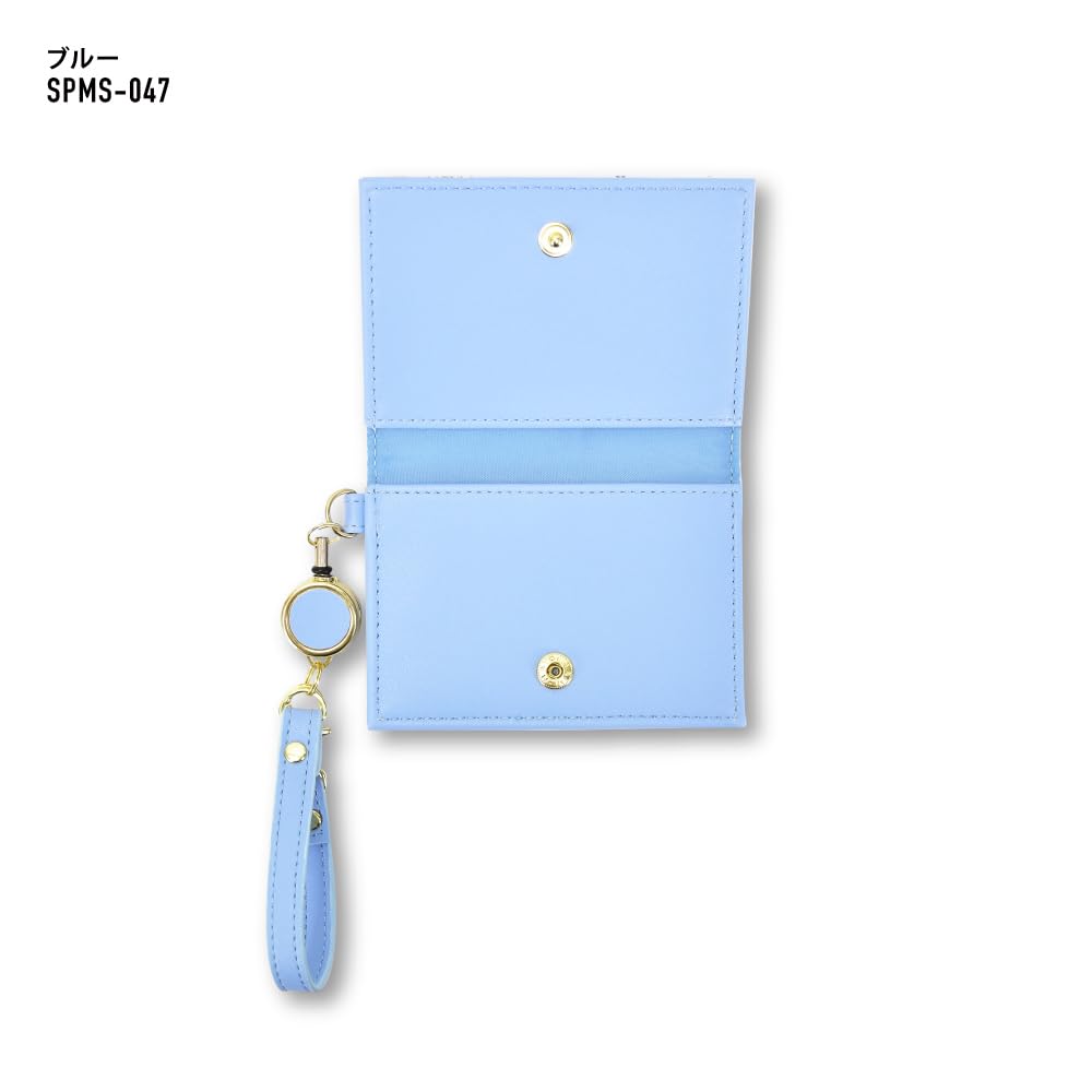 Pass Case Pass Case with Reel Synthetic Leather Bifold Card Case Compact Commuting to School Travel Adults Students Elementary School Children Cute