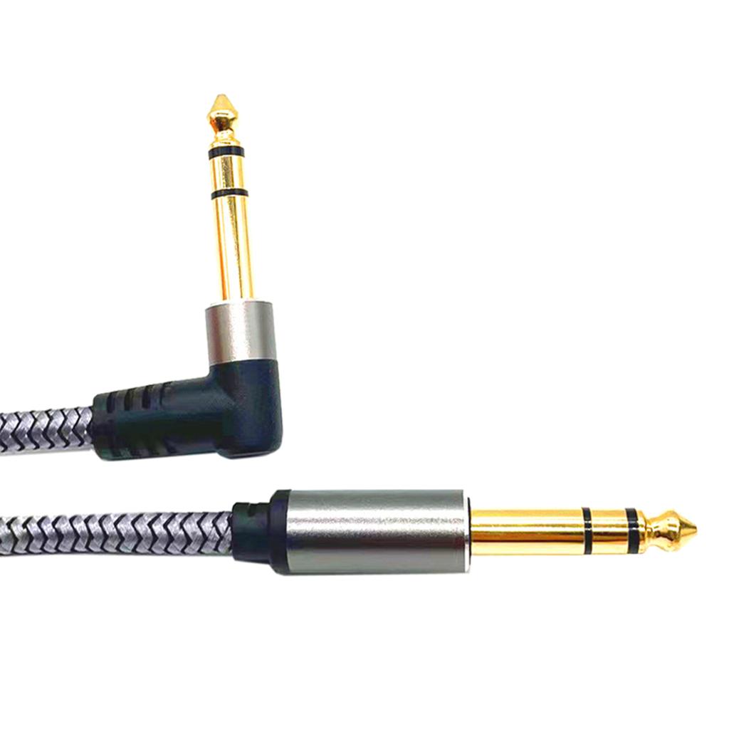 6.35mm to 6.35mm Guitar Cable 1m or 2m Professional Copper Wire Audios Cable Jacks Instrument Cable for Electric Guitar