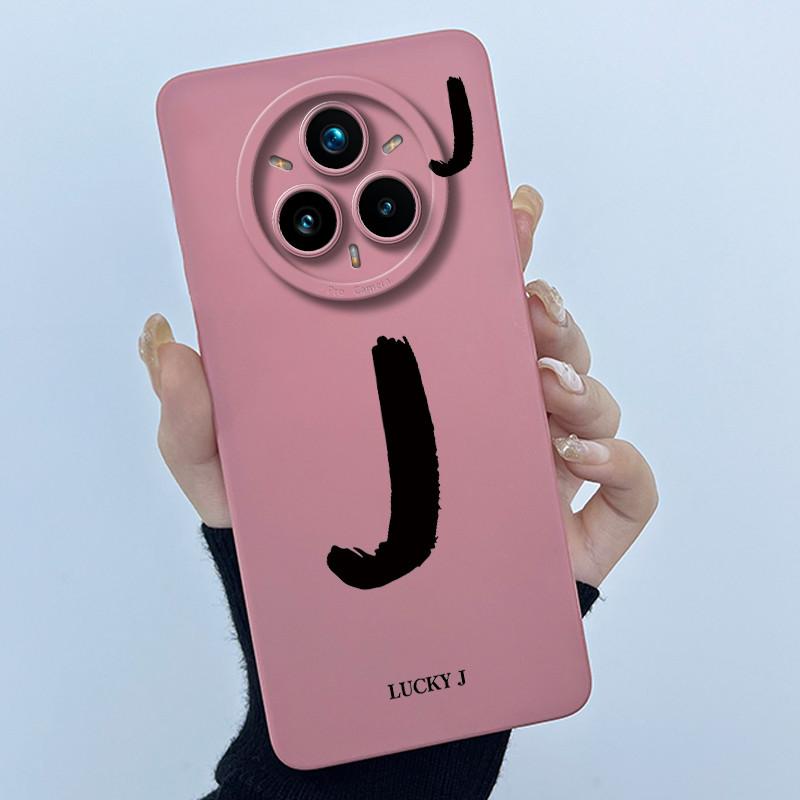 For Realme 14 Pro 14Pro+ 5G Cover Case Lucky Initial Letter Couple Silicone Soft Phone Bumper for Realme14 Pro Plus 2025 Casing