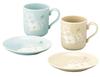 Hanae Mori Tableware Set Featuring a Pair of 14cm Diameter Plates and a Pair of Dishwasher and Microwave A Perfect Gift for Weddings or Other Special