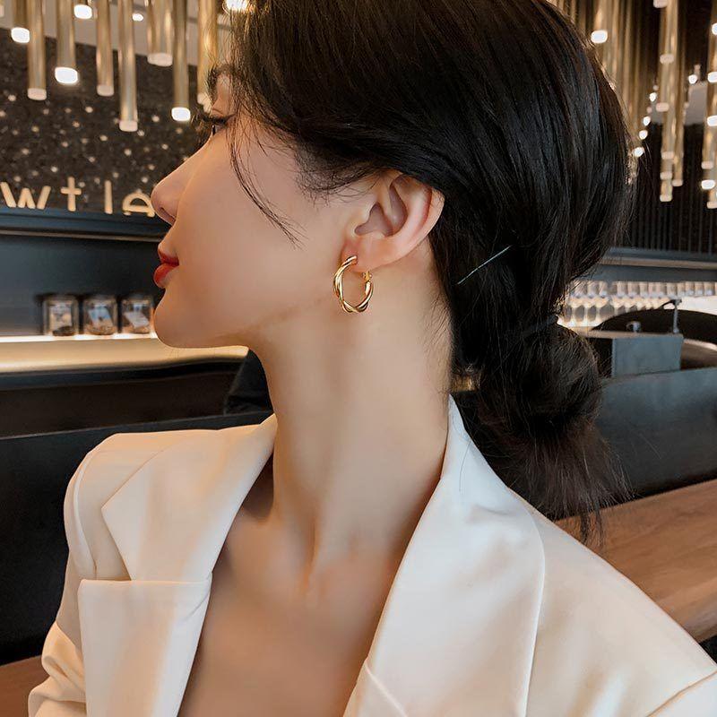 JMXD-Twist Earrings, High-end Temperament, Earrings and Studs.