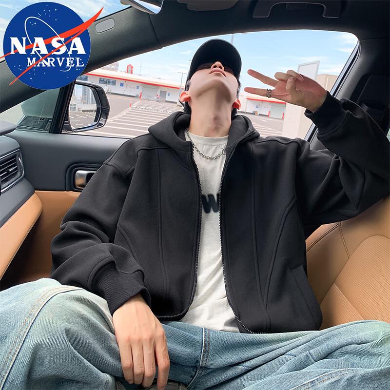 NASA MARVEL Men's Autumn/Winter Hooded Zipper Sweatshirt