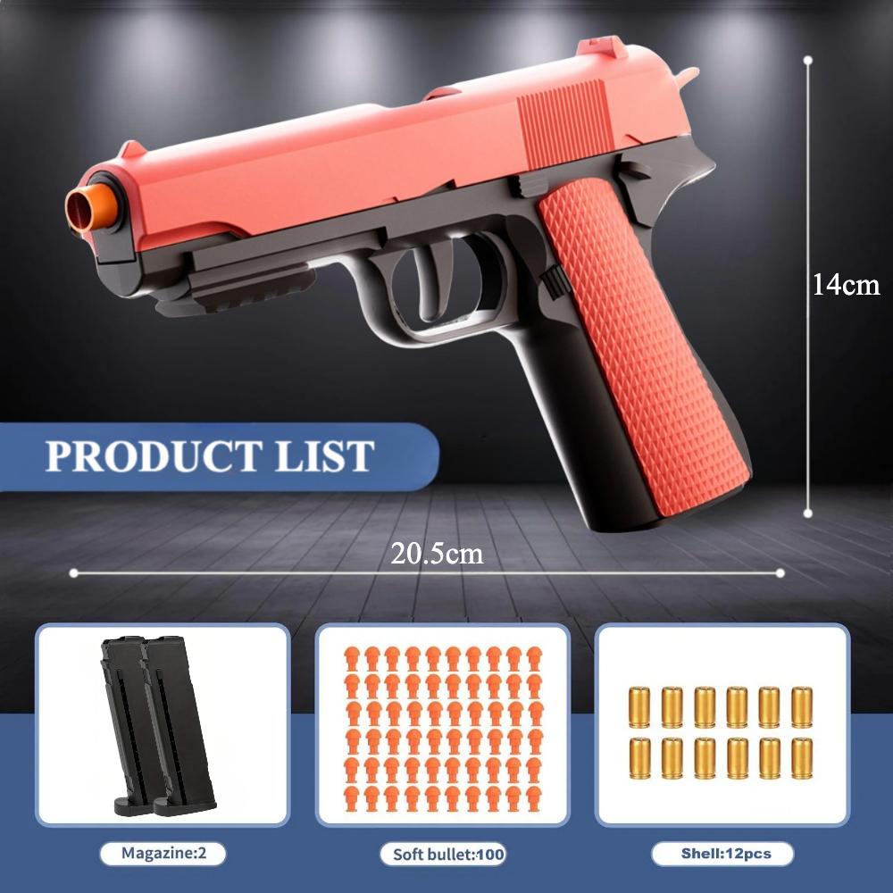 Детский Пистолет-Запускатель Игрушечное Оружие Выброс Гильз Мягкая Пуля Может Стрелять Оружие Для Уличной Игры CS Пистолет S Игрушка Игра Рождественский Подарок