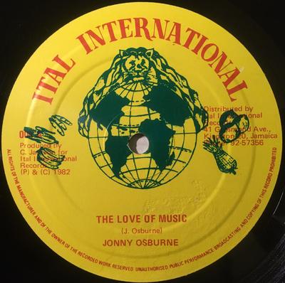 10inch Record JOHNNY OSBOURNE / CARLTON JACKSON - The Love Of Music / Only Jah Jah Wi 004 Ital Internatio 1982 Jamaica Reggae, Ska & Dub Used