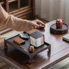 Zen Bamboo High-legged Tea Tray Household High-end Dry Tea Tray Cup Kettle Storage Tray