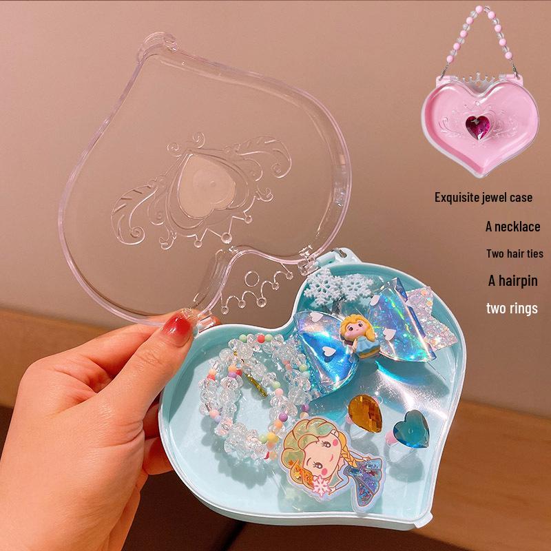 Coffret Cadeau Bijoux de Princesse pour Filles: Collier, Bracelet, Bague, Pince et Attache Cheveux