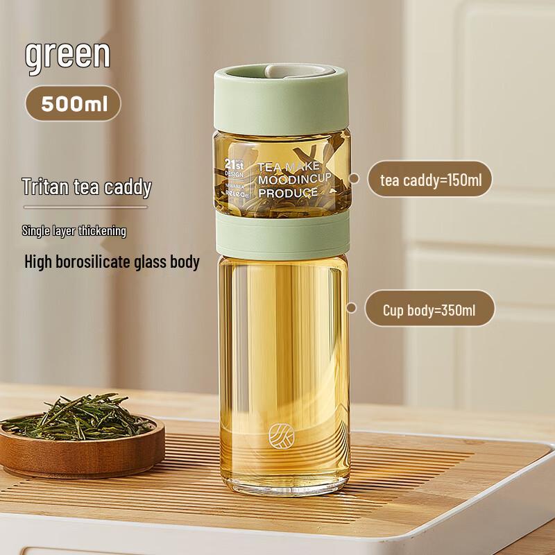 RELEA Single-Layer High-Capacity Tea Infuser Glass Cup