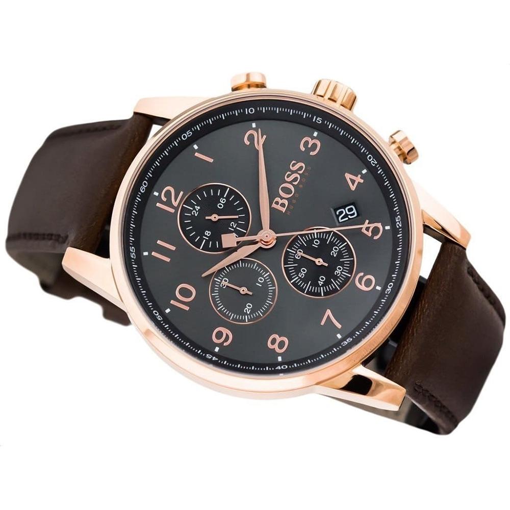 Hugo Boss 1513496 Orologi da Uomo al Quarzo Quadrante Nero 44 MM + Scatola