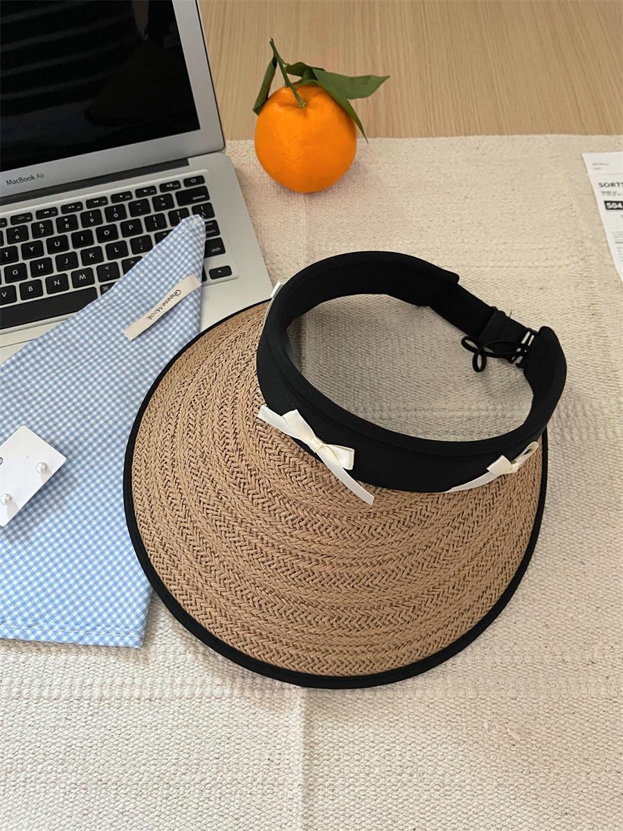 

Chic And Lightweight Womens Straw Sun Hat With Bow Stylish Wide Brim For Spring верблюд