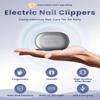 USB Rechargeable 2-Speed Electric Nail Clipper Trimmer & Polisher with LED Light & Clip Storage for Kids Seniors Adults