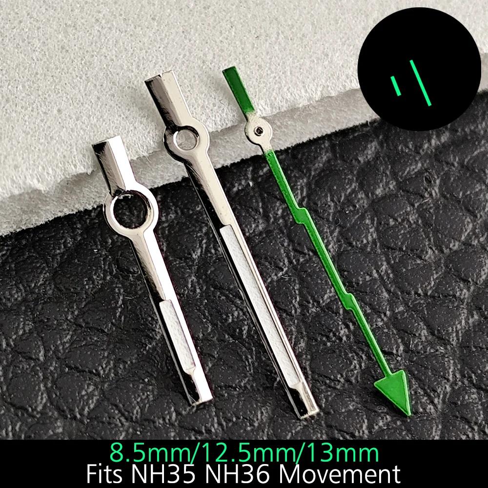 28,5MM Klockurtavla Lyser i mörker Passar NH35/M8215/E2824 Urverk Tillbehör Klockdelar Klocka För man Steril urtavla NH35 Visare