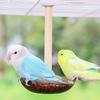 1 PC Bird Cage Feeding Cups Top Hanging Parrot Feeder Round Flower-shaped Bird Feeder Bowl for Pet Birds Parrot Cage Accessories
